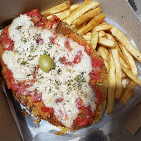 Rico Y Suave Santa Fe Argentina Milanesa De Seitan A La Pizza Con