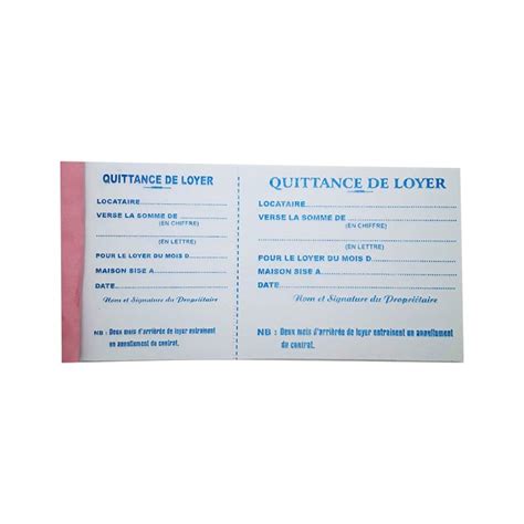 Carnet Quittance De Loyer Livraison Calavi Cotonou Proximit Fourniture