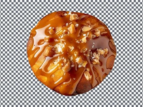 Premium Psd Freshly Baked Caramel Glazed Muffin Isolated On