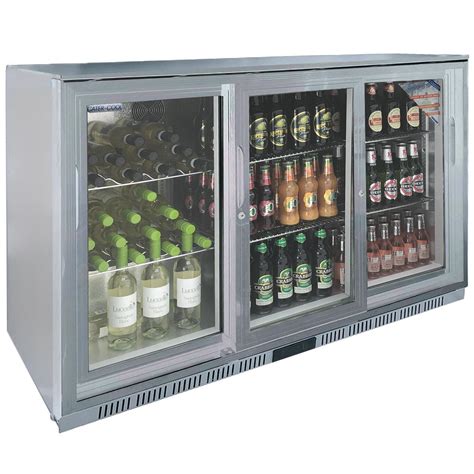 Cater Cool CK2303 Triple Door Silver Bottle Cooler Sliding Doors