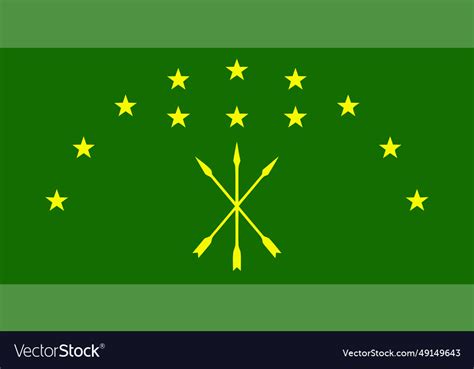 Flag of adygea Royalty Free Vector Image - VectorStock