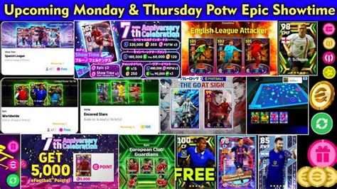 Upcoming Monday And Thursday Potw Epic Showtime Pack In Efootball