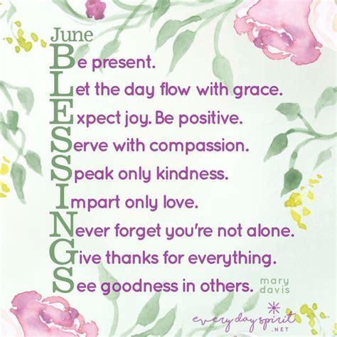 June Blessings With Great Love Xo Every Day Spirit Tools For Your