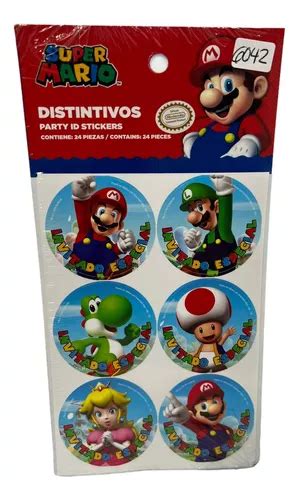 48 Distintivos Mario Bros Nintendo Fiesta Calcas Invitado Gm MercadoLibre