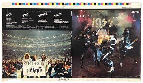 Lot Detail - KISS Alive USA Album Cover Production Proof Sample January ...