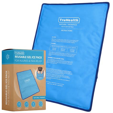 Truhealth Extra Large Hot Cold Gel Ice Pack Reusable Therapy Compress Blue Count Buy