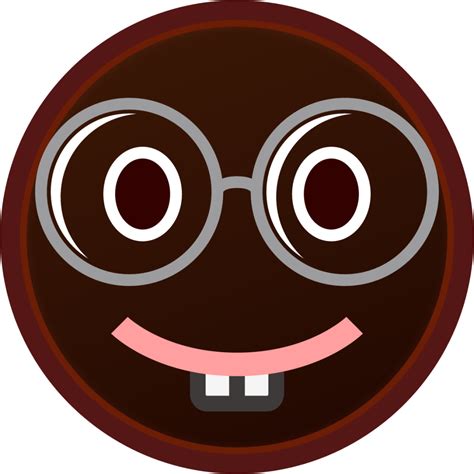 Nerd Face Black Emoji Download For Free Iconduck