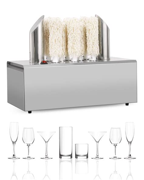 Commercial Glass Polisher Electric Winery Wine Glass Polishing Machine Stainless Steel Glassware