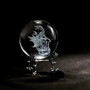 Vskikris In D Dragon Crystal Ball With Stand D Laser Engraving