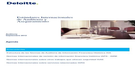 Estandares Internacionales De Aseguramiento Y Auditoria PDF Document