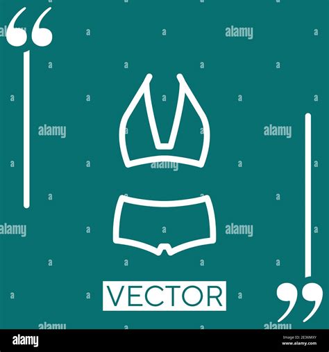 Bikini Vector Icon Linear Icon Editable Stroke Line Stock Vector Image Art Alamy