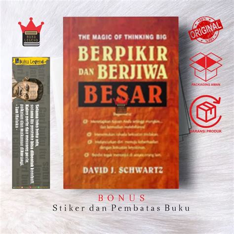 Buku Berpikir Dan Berjiwa Besar David J Schwartz Lazada Indonesia