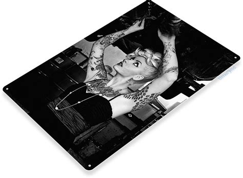 Hot Rod Pin Up Sign B Tinworld Model Pin Up Signs Tinsign