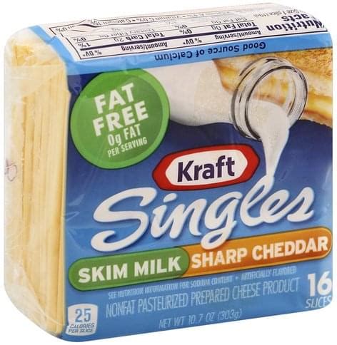 Kraft Fat Free Singles Nutrition - Nutrition Pics