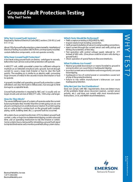 ground fault protection testing.pdf | Fuse (Electrical) | Electrical ...