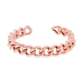 Bracciale Rigido Catena Grumetta In Argento Galvanica Rosa