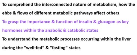 Metabolic Homeostasis Anabolic And Catabolic State Flashcards Quizlet