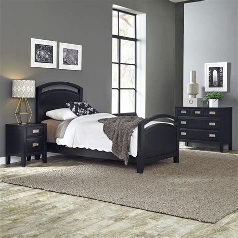 Home Styles Prescott 3-Piece Black Twin Bedroom Set-5514-4021 - The Home Depot