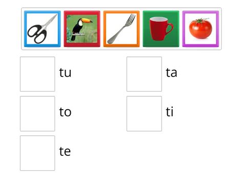 Fonemas Con La Letra T Une Las Parejas