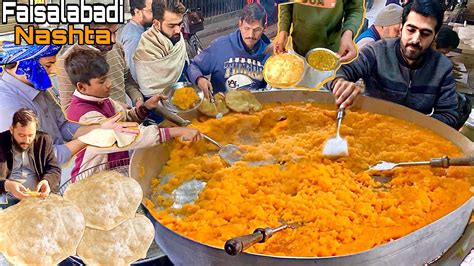 Desi Halwa Puri Nashta In Faisalabad Faisalabadi Al Mashoor Street