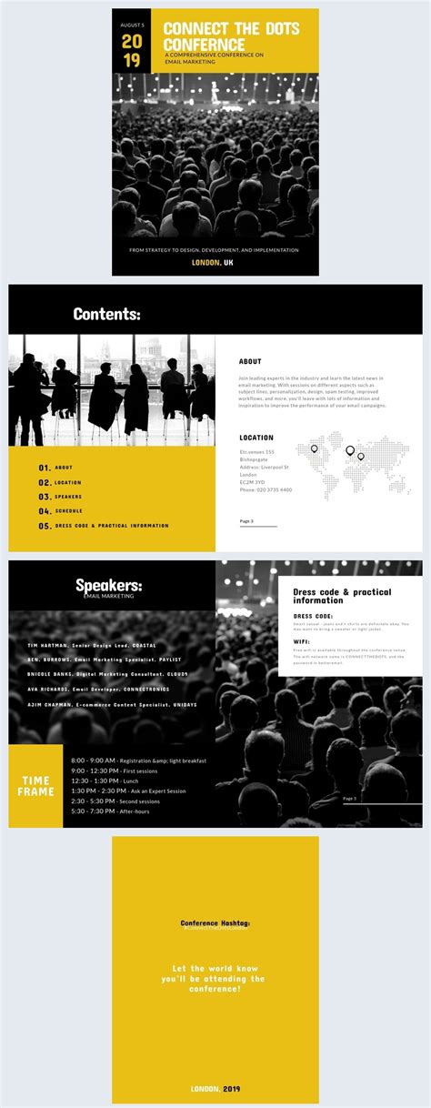 Modern Conference Program Template - Flipsnack