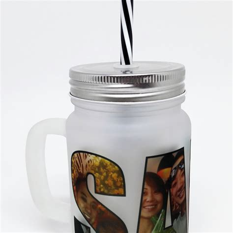 Caneca Vidro Personalizado Mason Jar Casados Namorados Elo