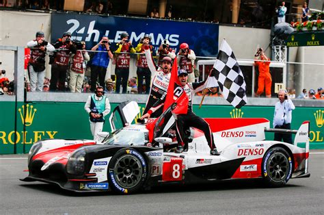 Le Mans Hours Alonso Buemi And Nakajima Score Toyota S First Win