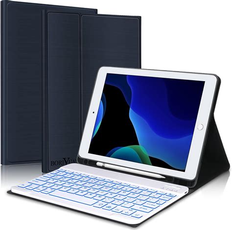 Ipad 9th 2021 8th 7th Generation Keyboard Case Boriyuan 7 Colors Backlit Detachable