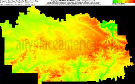 Free Grayson County, Kentucky Topo Maps & Elevations