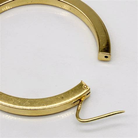 18k Yellow Gold Large Hoop Earrings 100 Ways