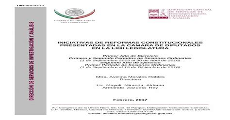 Iniciativas De Reformas Constitucionales Presentadas … · Cuadro