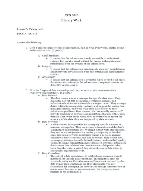 CCS 3020 | PDF | Information Security | Data