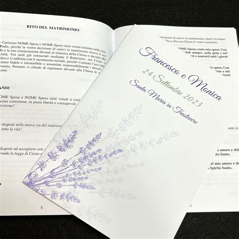 Libretto Messa Matrimonio Realizzazione E Stampa Graf