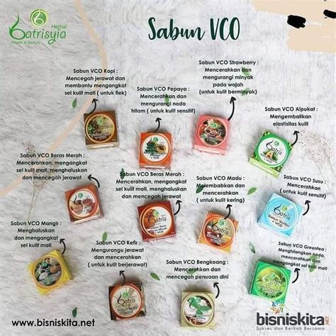 Jual SABUN VCO BATRISYIA HERBAL SEMUA VARIAN SABUN CUCI MUKA BATANG