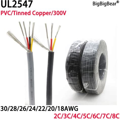 M Ul Shielded Signal Wire Copper Cable Awg