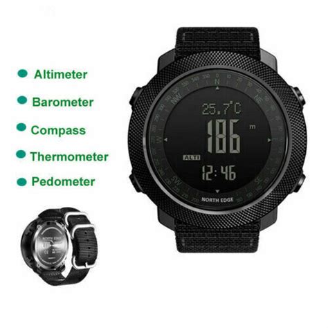 North Edge Apache Smart Men Military Digital Sport Barometer