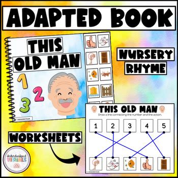 ADAPTED BOOK - This Old Man Song - NURSERY RHYME Velcro Book - Special Ed