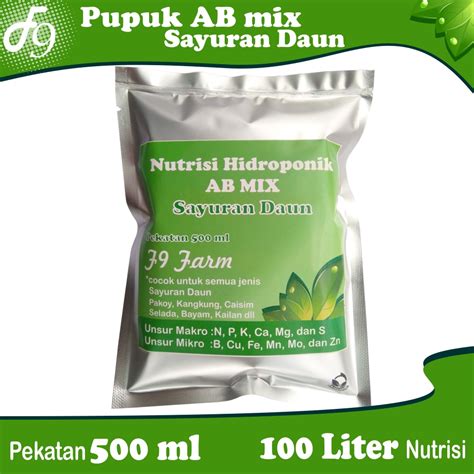 Jual Ab Mix Ml Serbuk Pupuk Nutrisi Hidroponik Sayuran Daun