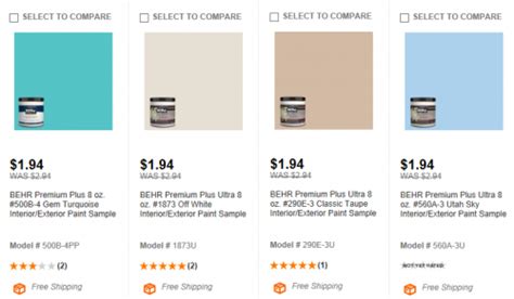 Home Depot: Behr Paint Samples $1.94 Shipped - My Frugal Adventures