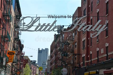 Historic Little Italy in NYC, USA Editorial Stock Image - Image of ...