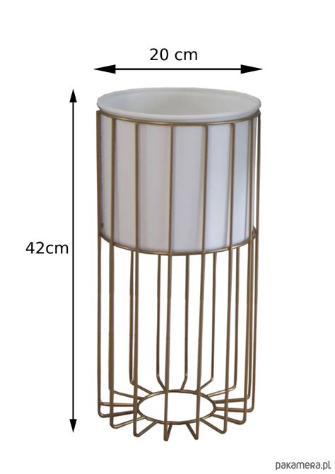 Kwietnik metalowy stojący GOLD Design LOFT 42cm 3286261 Pakamera pl