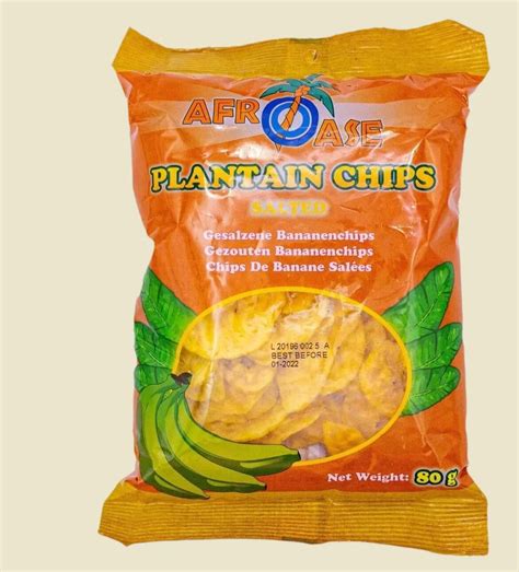 Afroase Plantain Chips Salted 80g