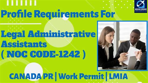 Legal Administrative Assistants Profile Description Of Canada Work