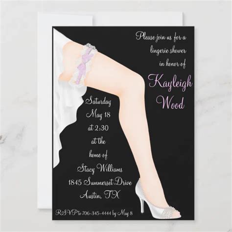 Bridal Lingerie Shower Personalized Invitation Zazzle