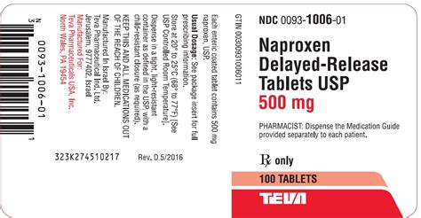 Naproxen Delayed Release Fda Prescribing Information Side Effects