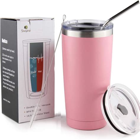 Sivaphe Gobelet Tumbler INOX Isotherme Tasse à café thé de Voyage en