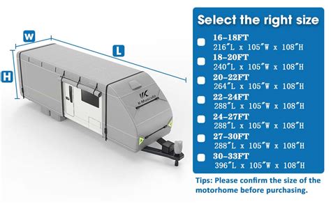 K Musculo Rv Cover Ft Heavy Duty Travel Trailer Cover With