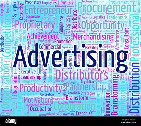 Advertising Word Meaning Ads Marketing And Promotional Stock Photo Alamy