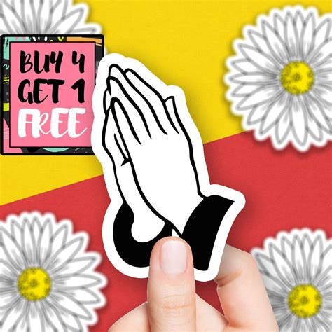 Praying Hands Sticker Symbol Sticker Christian Trendy Stickers Etsy