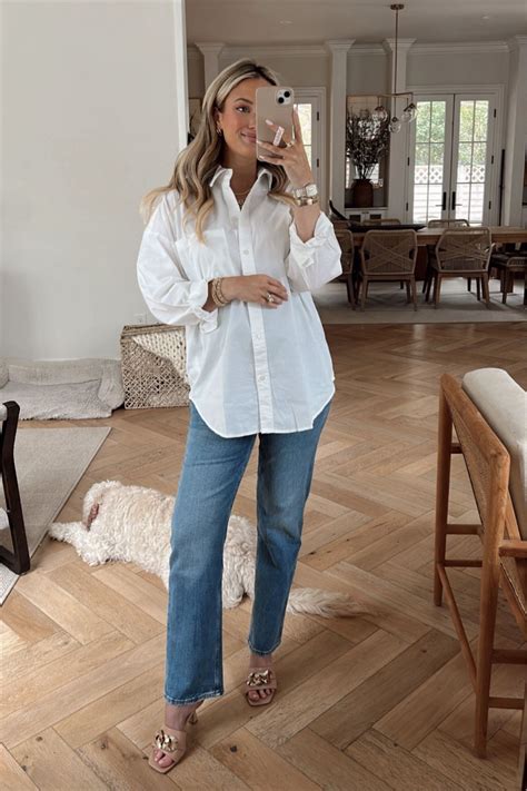 Oversized Poplin Button Up Shirt Curated On Ltk In Linen Shirt